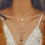 triple layered seashell necklace - phoenexia