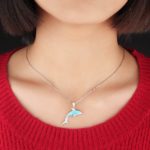 sterling silver dolphin necklace - phoenexia