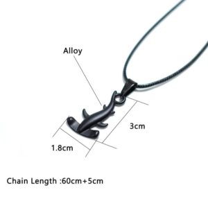 hammerhead necklace sizing - black